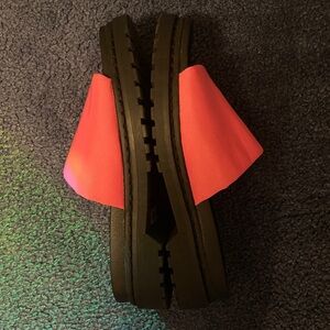 torrid Neon Pink Chunky Flatform Sandals